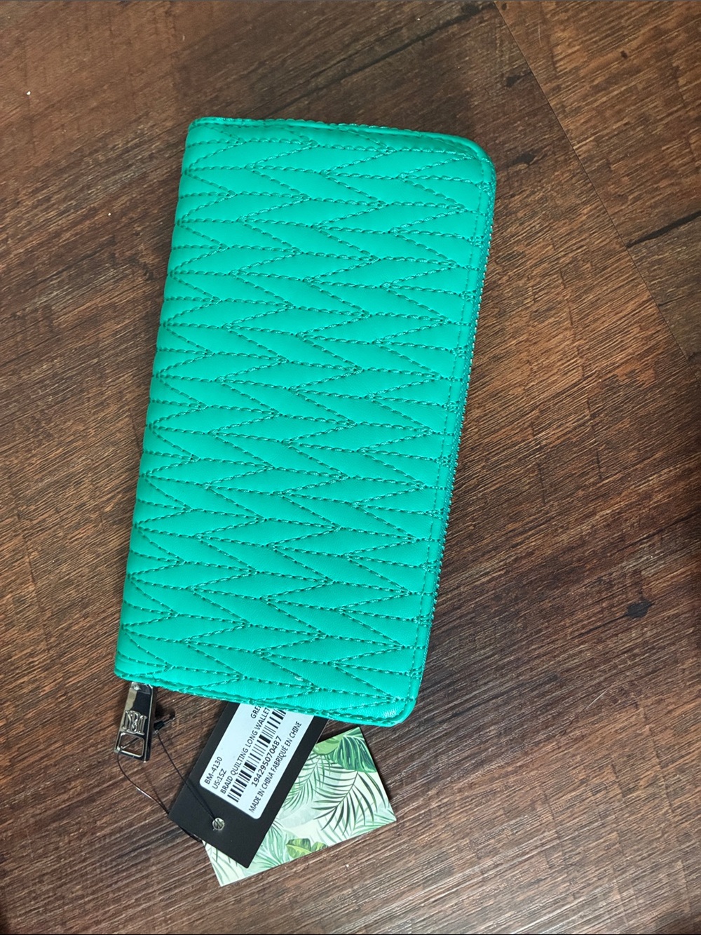 Badgley Mischka Braid Quilted Long Wallet - Picture 3 of 8